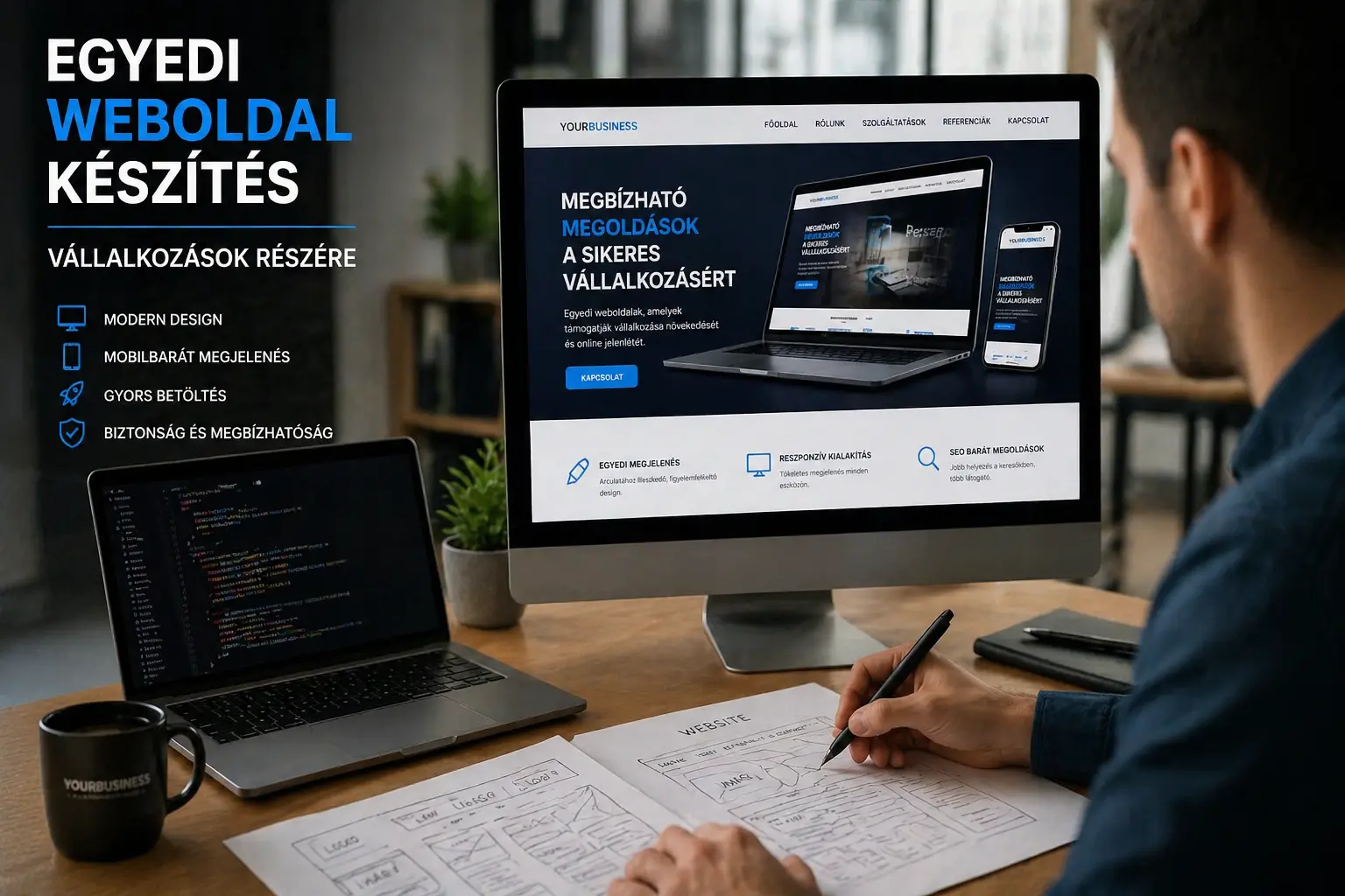 Egyedi weboldal készítés vállalkozások részére