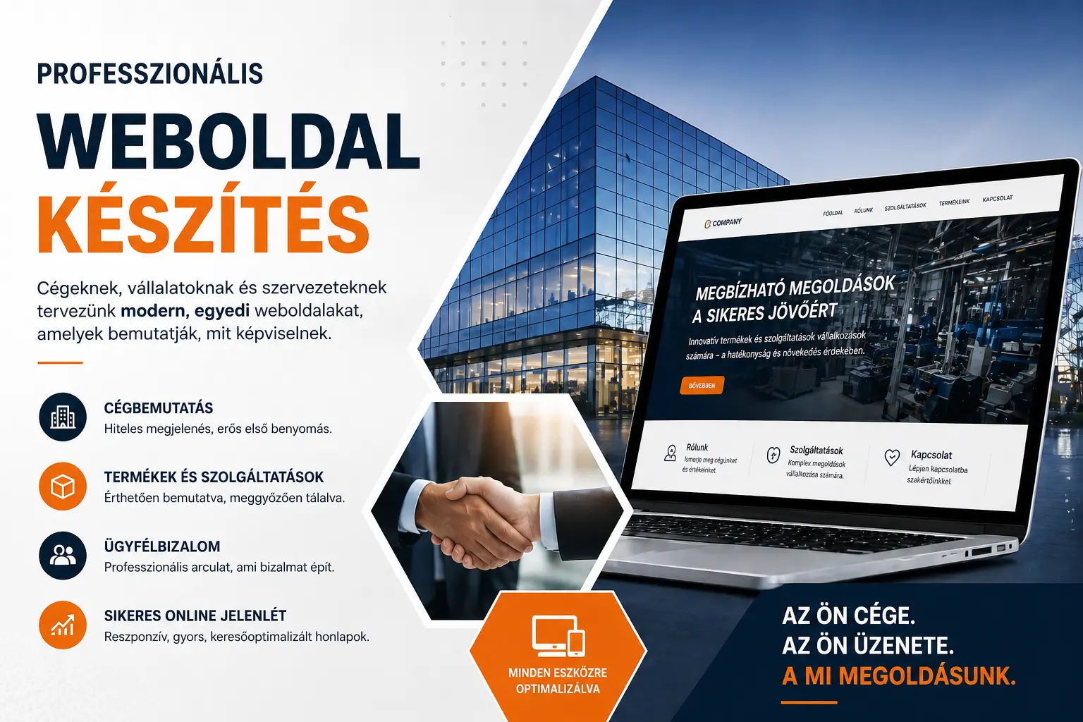 Céges weboldal készítés vállalkozások részére